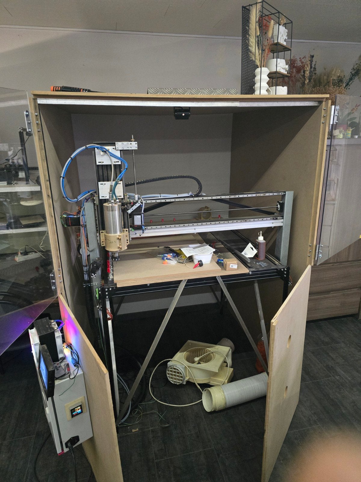 cnc frees voor hout, Ophalen