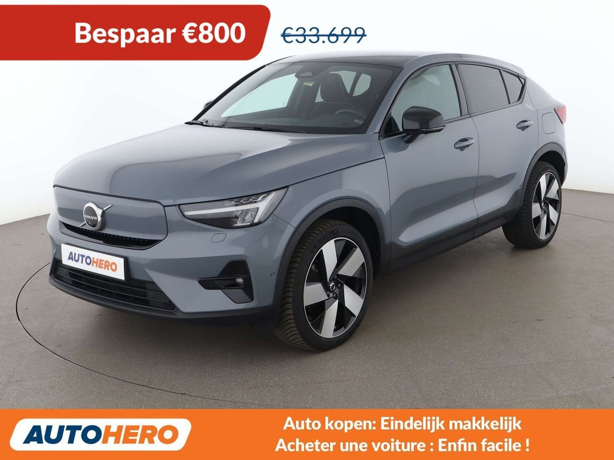Volvo C40 Recharge Twin Pure 300 kW Ultimate AWD (bj 2022), Automaat, Gebruikt, Zwart, 408 pk