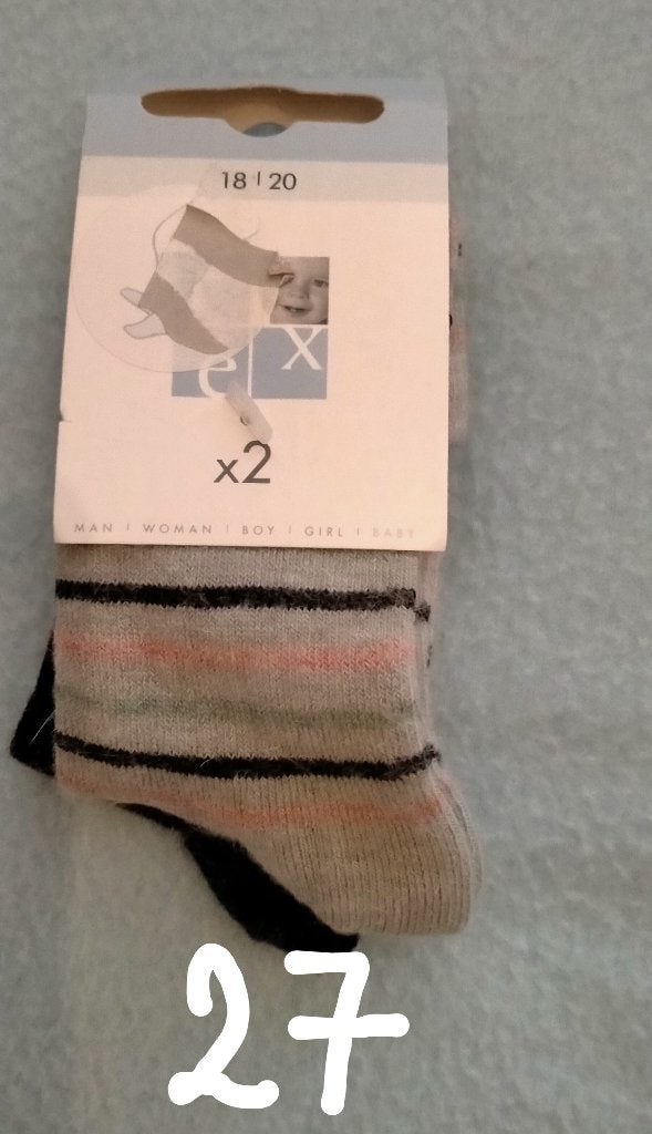 Chaussettes bébé/enfant neuves – 18 à 26 – dès 2 €, Enlèvement, Neuf, Garçon ou Fille, Chaussettes
