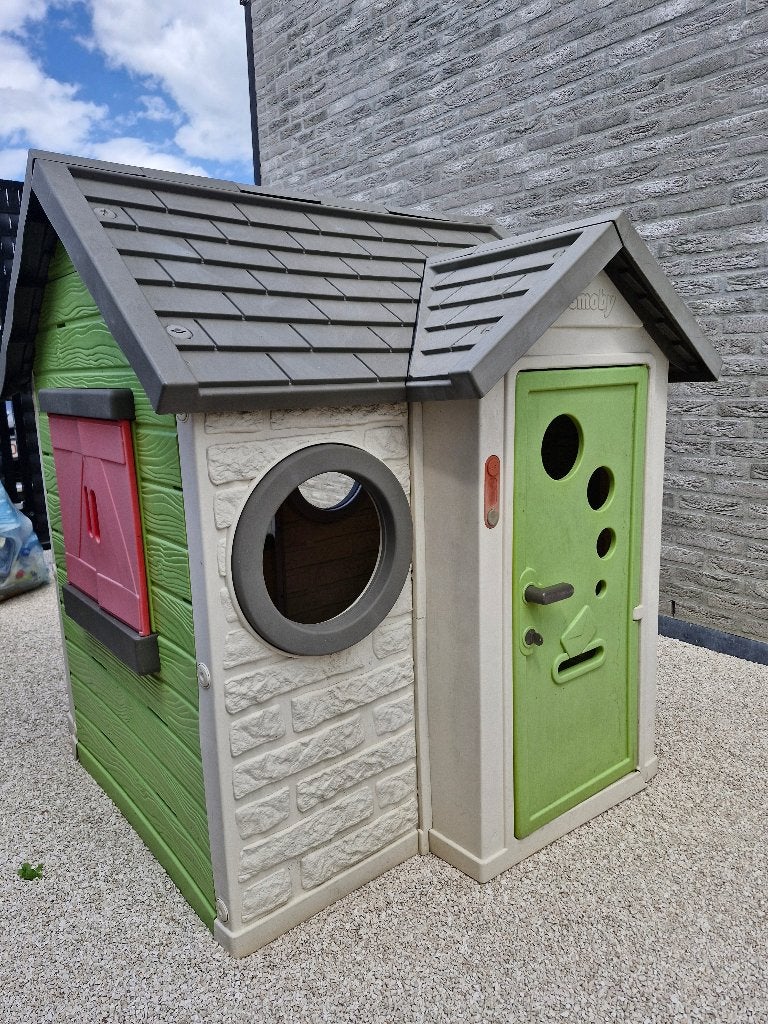 Smoby huisje buiten speelhuis, Ophalen, Gebruikt, Plastic