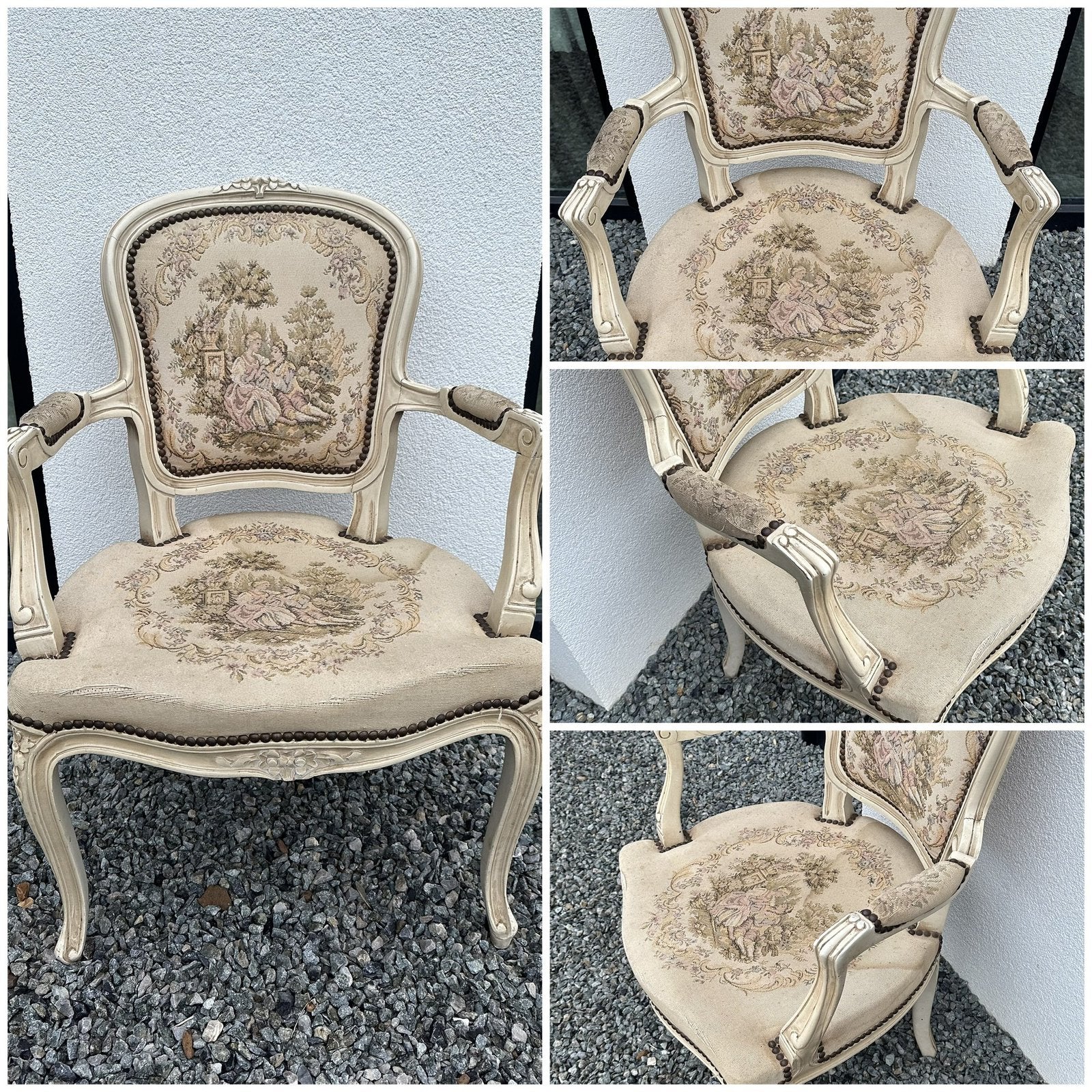 Louis XV-stijl fauteuil / Franse armstoel, Ophalen