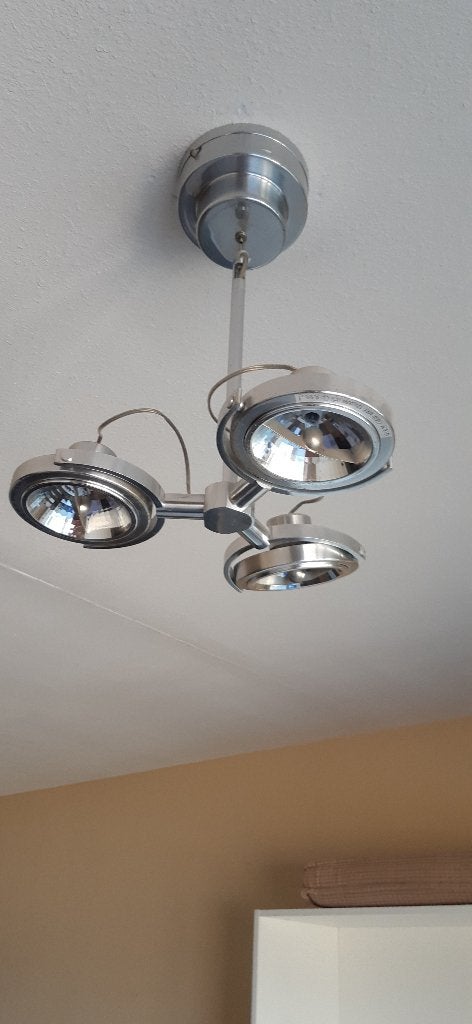 lustre composé de 3 spots, acier inoxydable, Enlèvement, Comme neuf, Métal, Modern