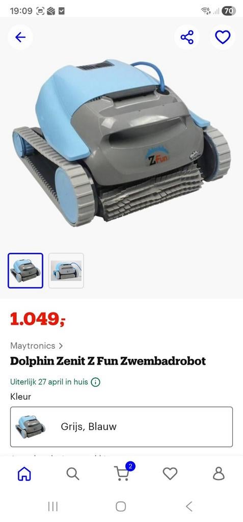 Zwembadrobot dolphin, Enlèvement