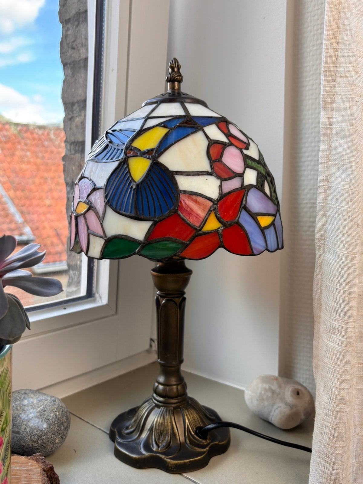 Tiffany lamp in glas en lood, Enlèvement ou Envoi