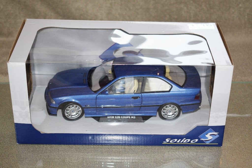 miniature automobile 1:18 neuf solido BMW E36 coupe M3 bleu, Hobby & Loisirs créatifs, Enlèvement ou Envoi, Neuf, Solido