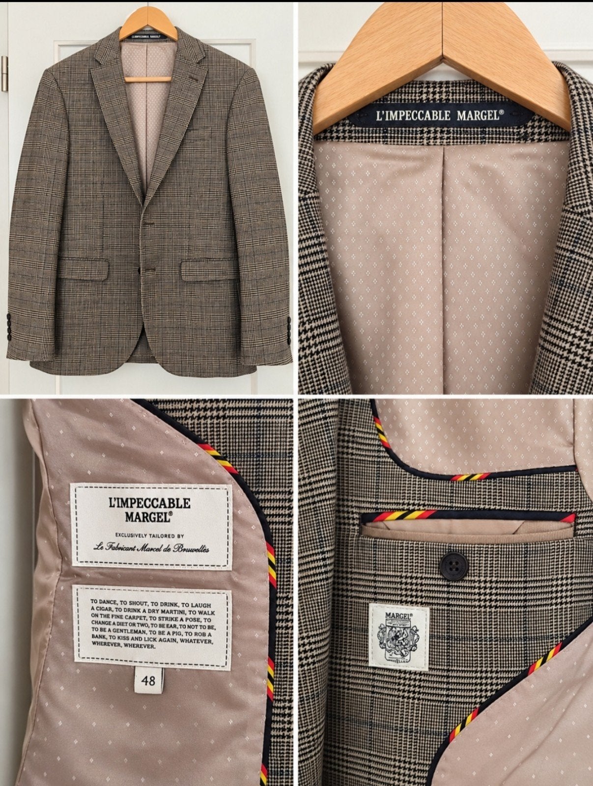 L’Impeccable Margel – Blazer homme – Taille 48 – Bruxelles, Vêtements | Hommes, Costumes & Vestes, Enlèvement ou Envoi, Beige