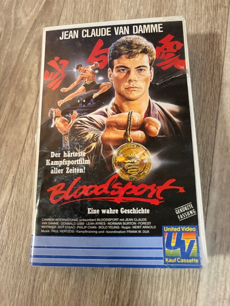 VHS - Bloodsport - Duits, CD & DVD, VHS | Film, Enlèvement ou Envoi, Arts martiaux, Utilisé, Allemand