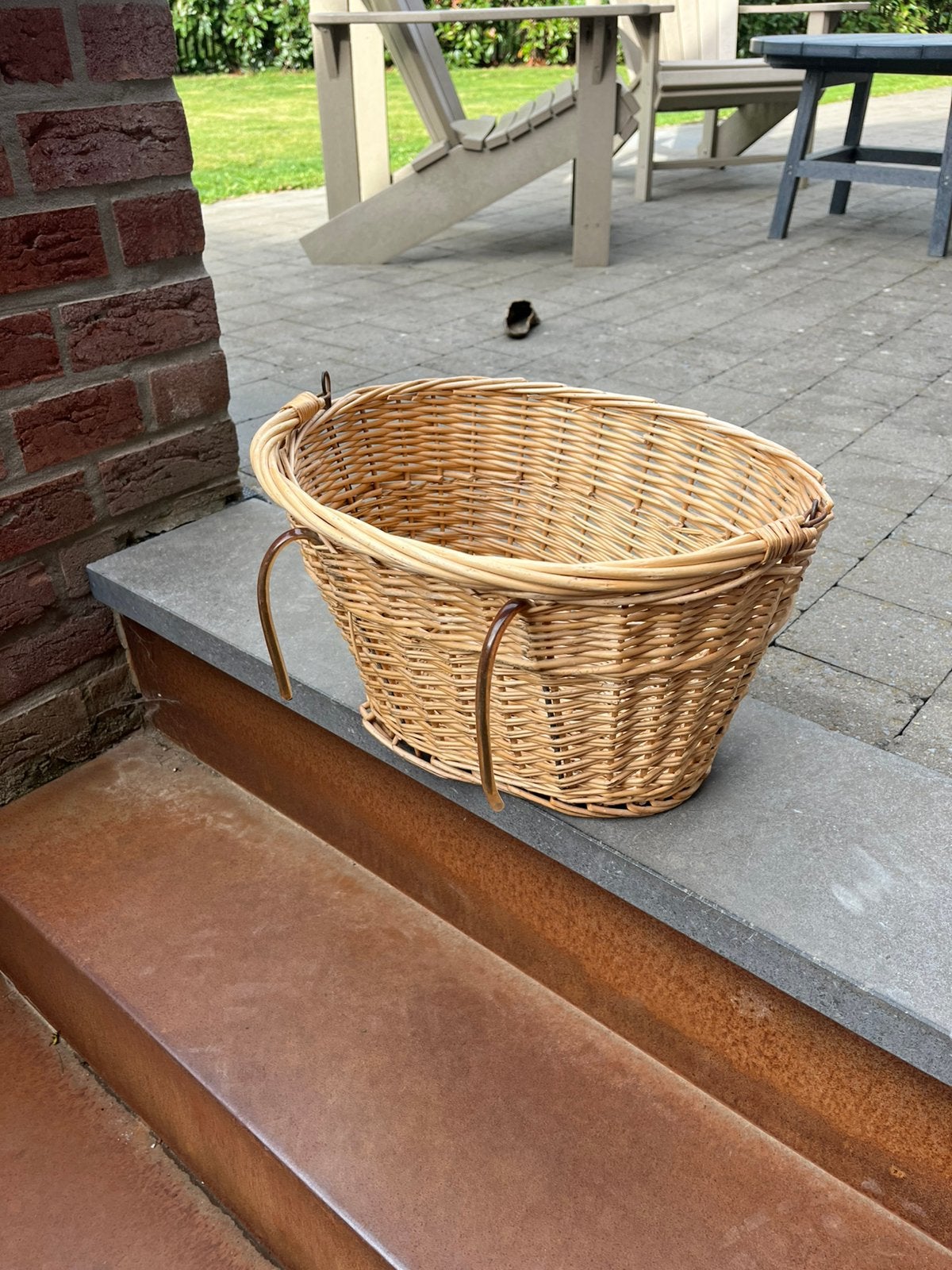Panier osier pour velo., Vélos & Vélomoteurs, Enlèvement, Utilisé
