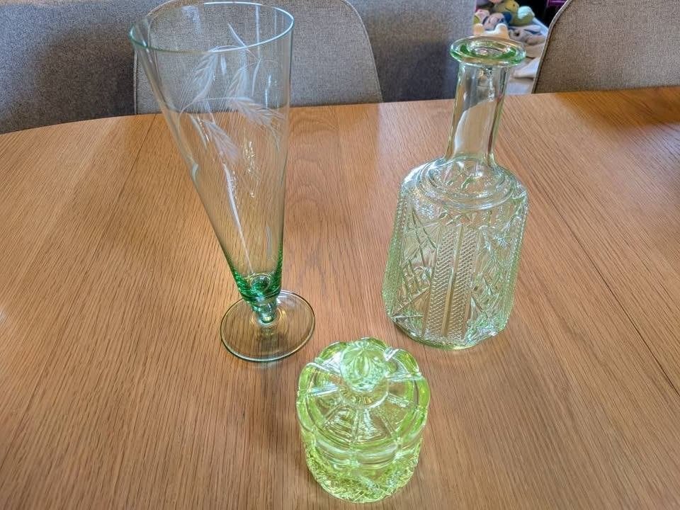 Val St Lambert gekleurde kristallen set, Ophalen