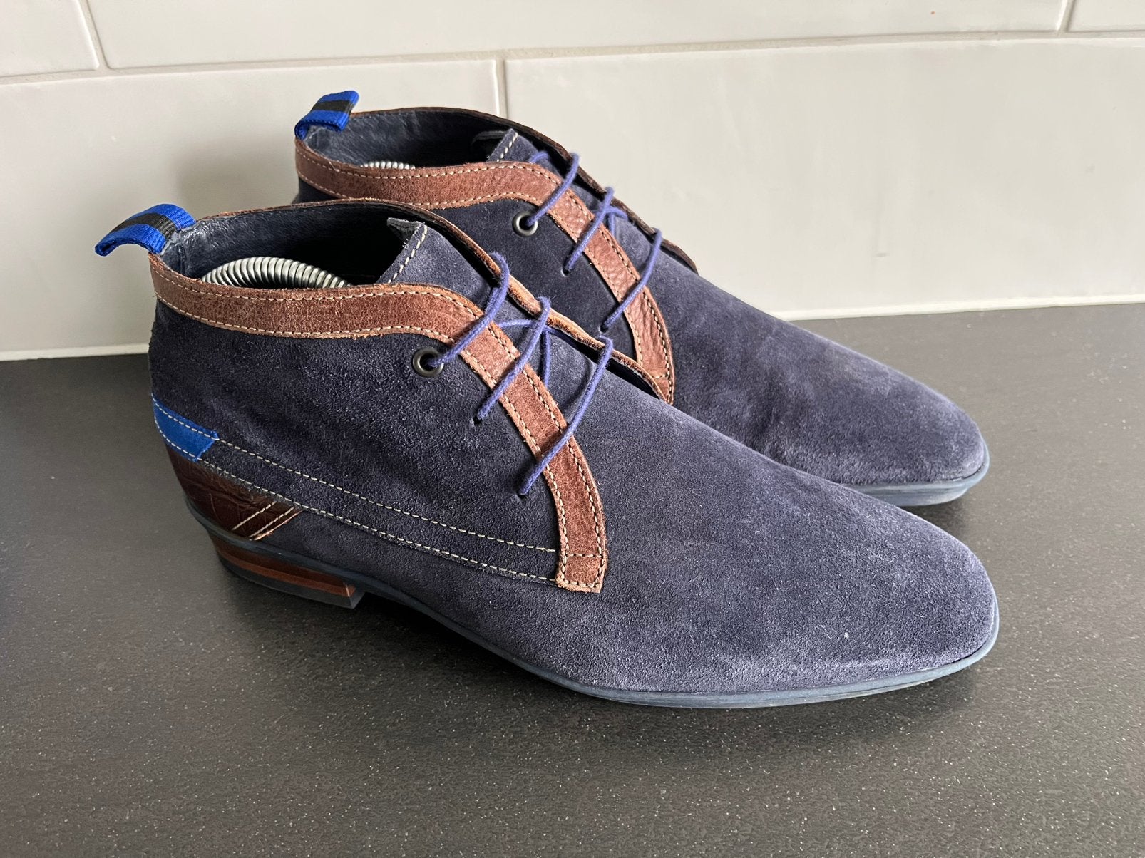 Floris van Bommel herenschoenen maat 7/ 41 H weinig gedragen, Kleding | Heren, Schoenen, Blauw, Ophalen of Verzenden, Zo goed als nieuw