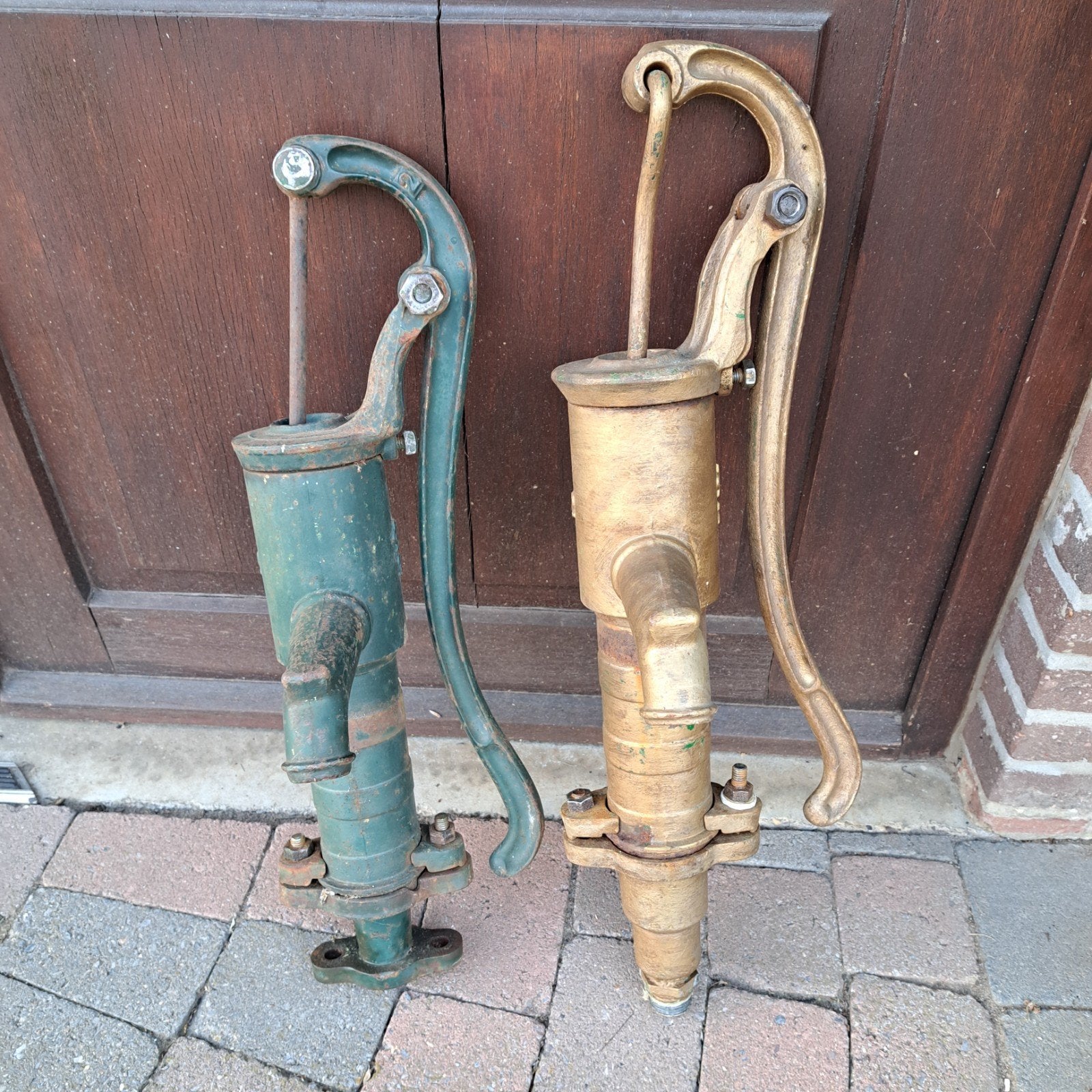 zwengelpomp, Ophalen, Gebruikt, Handmatig, Regentonpomp