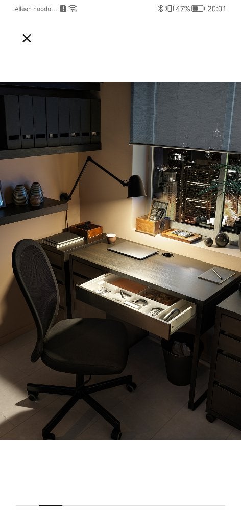 Bureau, Ophalen of Verzenden, Gebruikt, Zwart