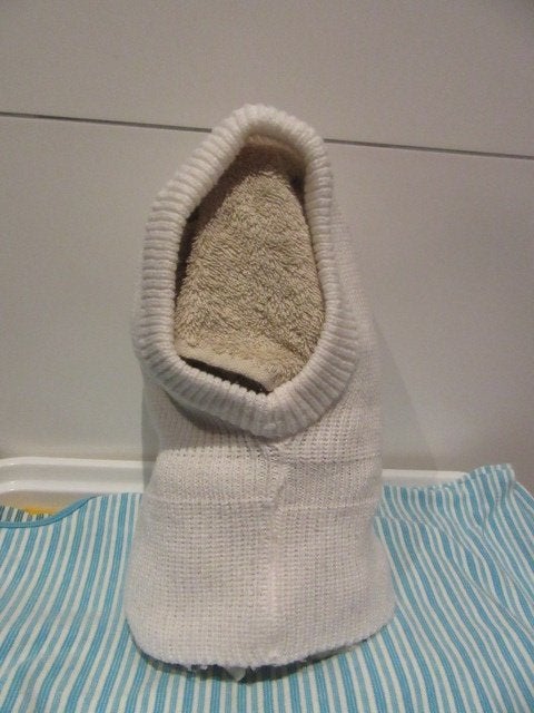 witte kindermuts - bivak muts - muts - gedragen, Ophalen of Verzenden, Gebruikt, Jongen of Meisje, Muts