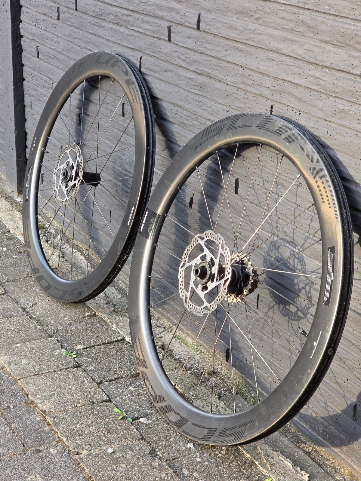Scope R5 carbon wielset disc, Shimano body, 55mm, Scope, Gravelbike, Zo goed als nieuw, Carbon