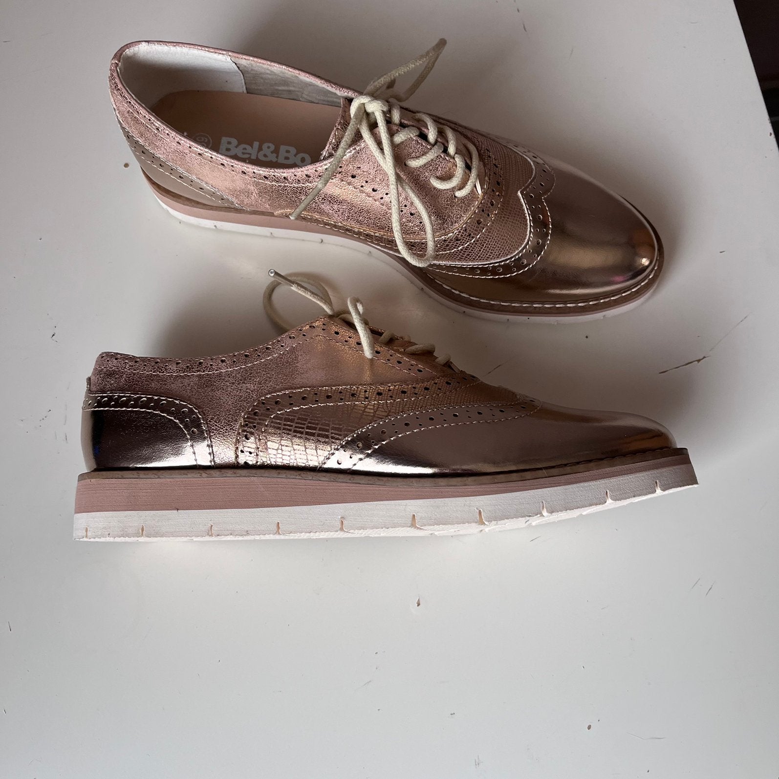 Rose gouden veterschoen bel&bo 39, Enlèvement ou Envoi, Comme neuf