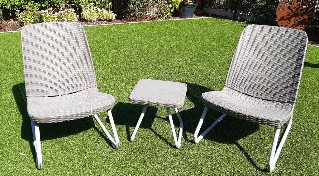 tuin- terras- of balkonset 2 pers., Salons de jardin, Table d'appoint, Synthétique, Enlèvement