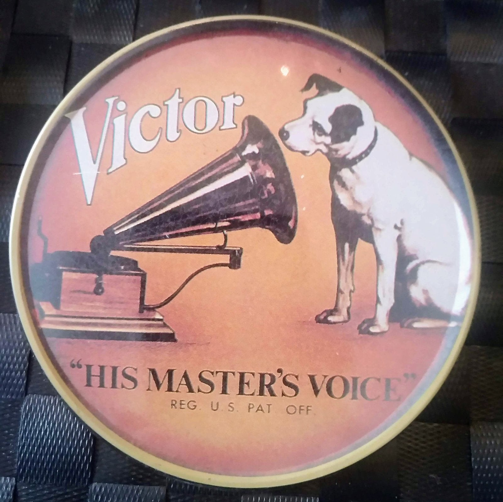 His Masters Voice Reclame Voorwerpen (10x) Zie Foto’s., Enlèvement ou Envoi, Utilisé, Panneau publicitaire