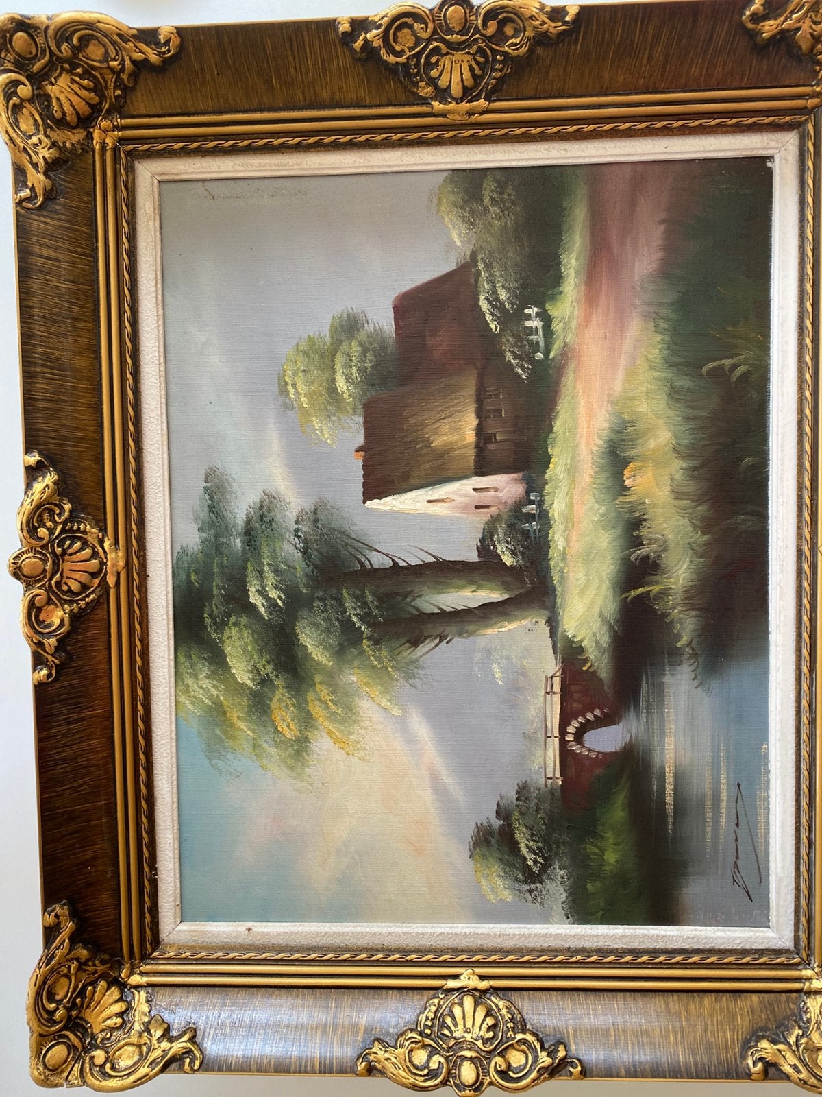 Schilderij landschap, Enlèvement, Paysage, Toile