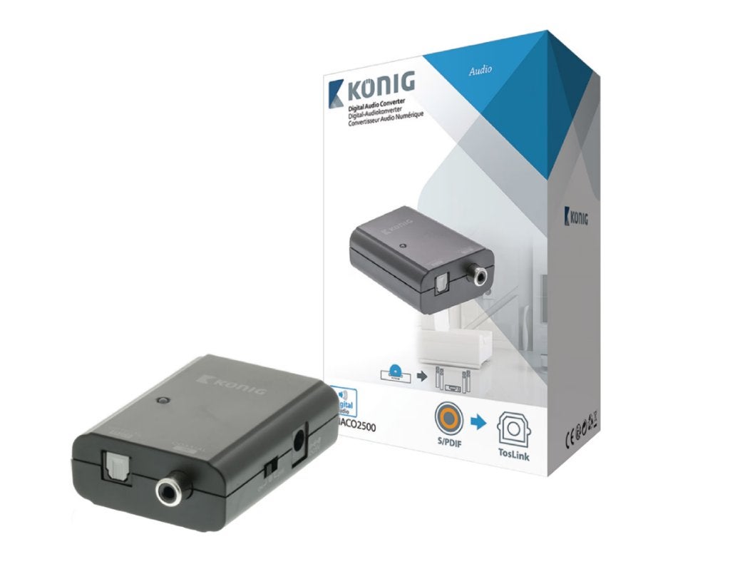 Convertisseur audio numérique König DAC 1x S/PDIF -> TOSLink, Enlèvement ou Envoi, Neuf