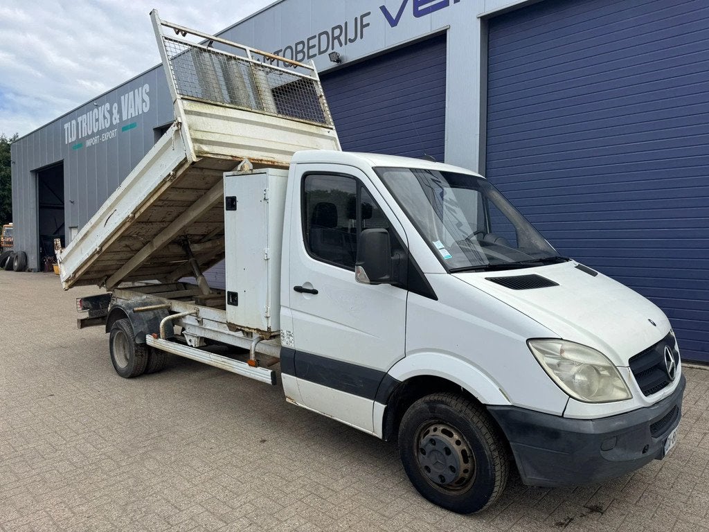 Mercedes-Benz Sprinter 515 *KIPPER-BENNE-TIPPER* (bj 2008), Auto's, Achterwielaandrijving, Gebruikt, Wit, Mercedes-Benz