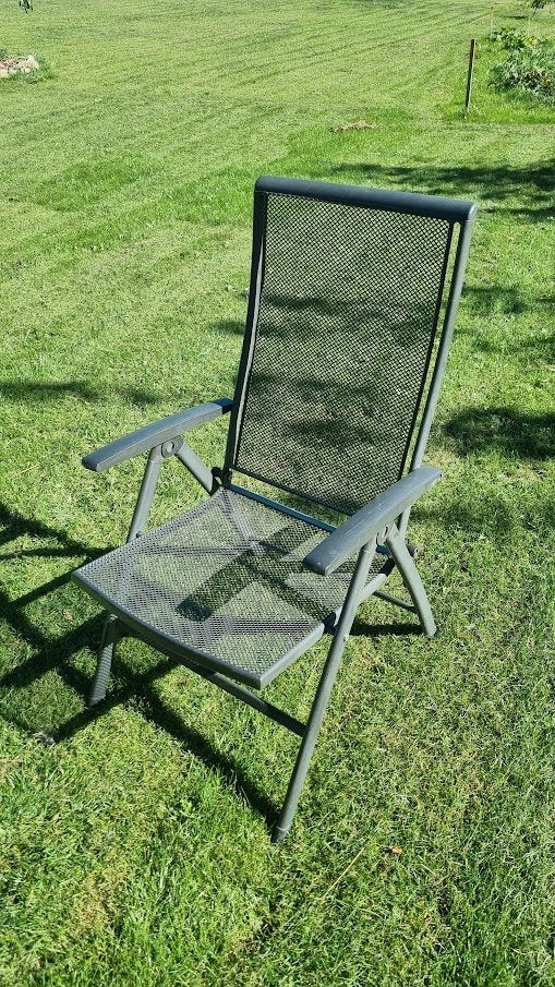6 chaises de jardin pliantes et réglables, Enlèvement, Utilisé, Métal, Pliant