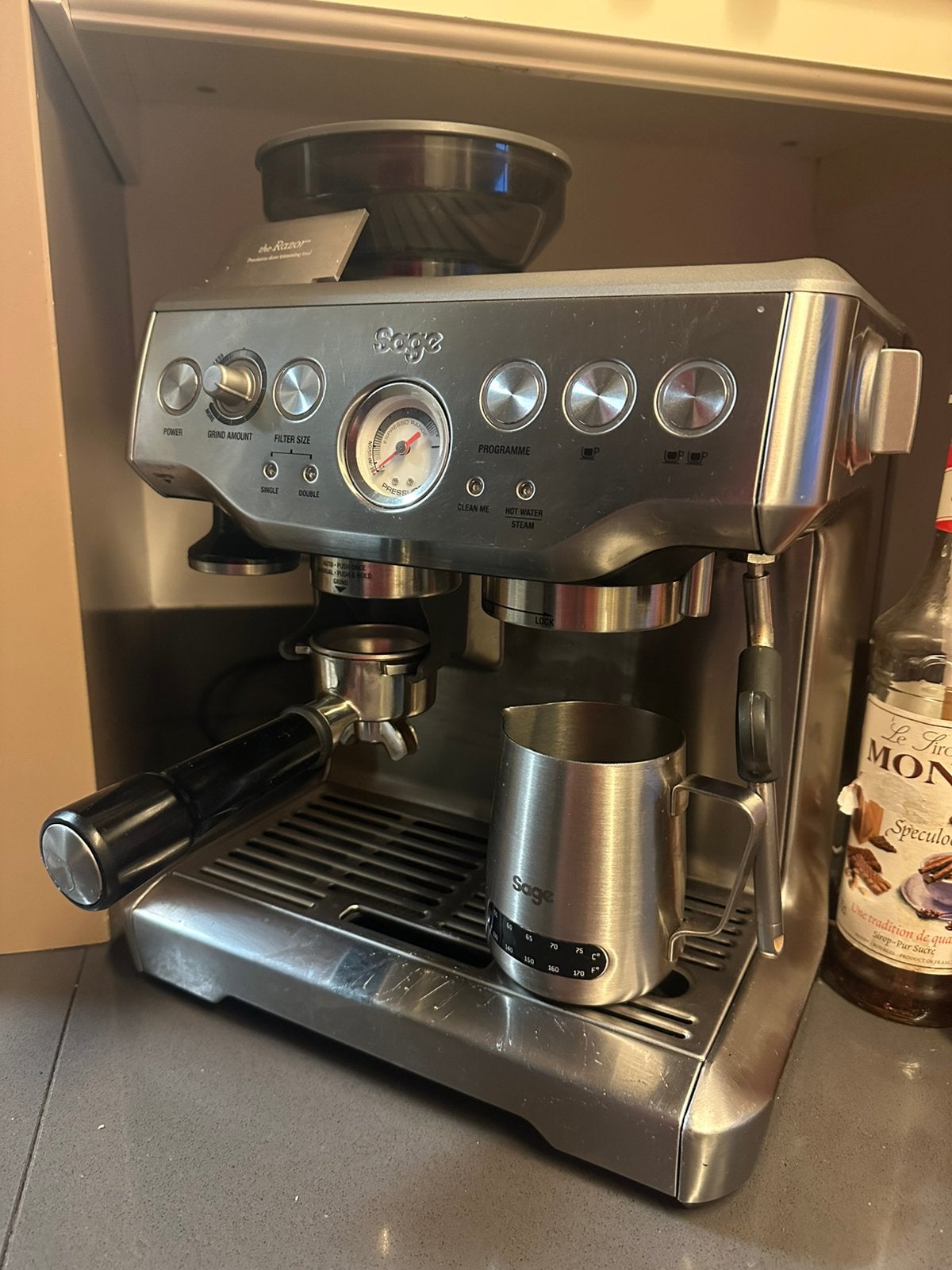 Sage Barista, Electroménager, Cafetières, Réservoir d'eau amovible, Enlèvement ou Envoi, Café en grains, Cafetière