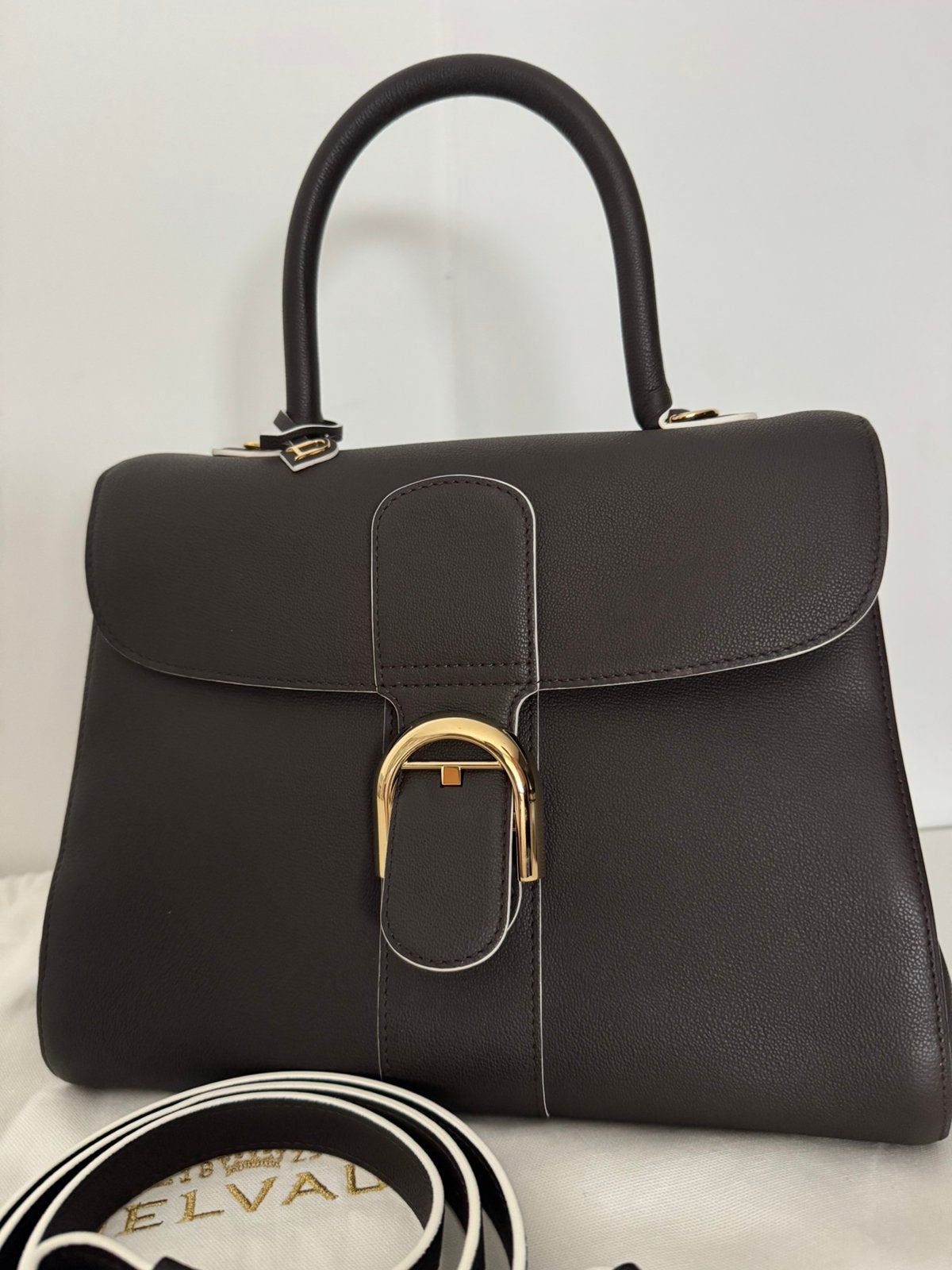 Delvaux Brillant MM s-rodeo calf Ebene dore, Ophalen, Nieuw