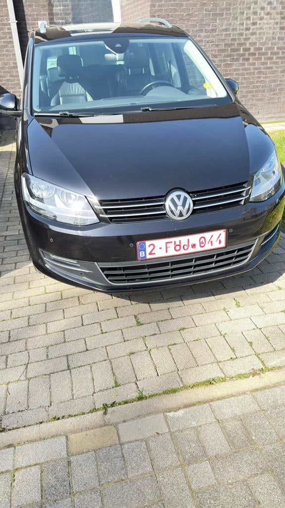 Volkswagen Sharan 2.0 TDI HIGHLINE FULL OPTION KEYLESS, Automaat, Monovolume, Zwart, Leder