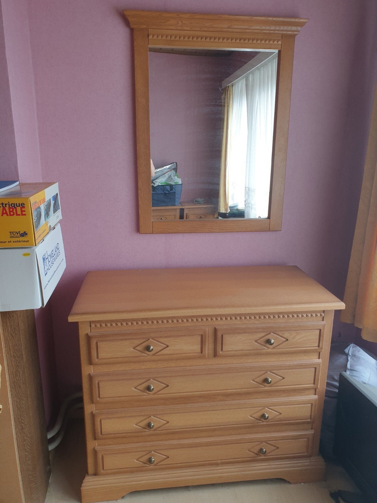 complete eiken slaapkamer, Ophalen