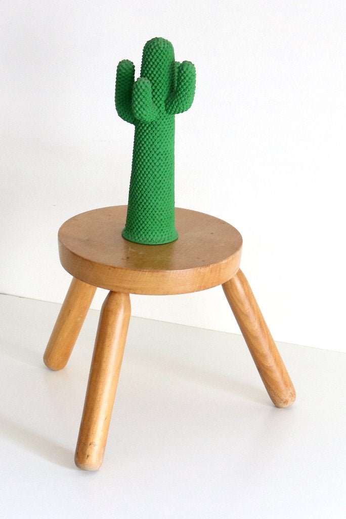 Vintage houten driepoot krukje, Antiek en Kunst, Ophalen of Verzenden