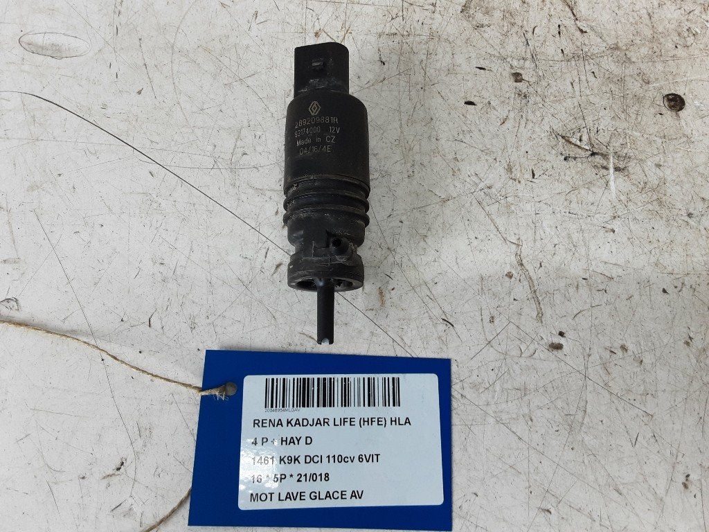 RUITENSPROEIERPOMP VOOR Renault Kadjar (RFEH) (289209881R), Gebruikt, Renault, Peter-Huppertz-Straße 5
51063  Köln, DE, Dialog.deutschland@renault.de