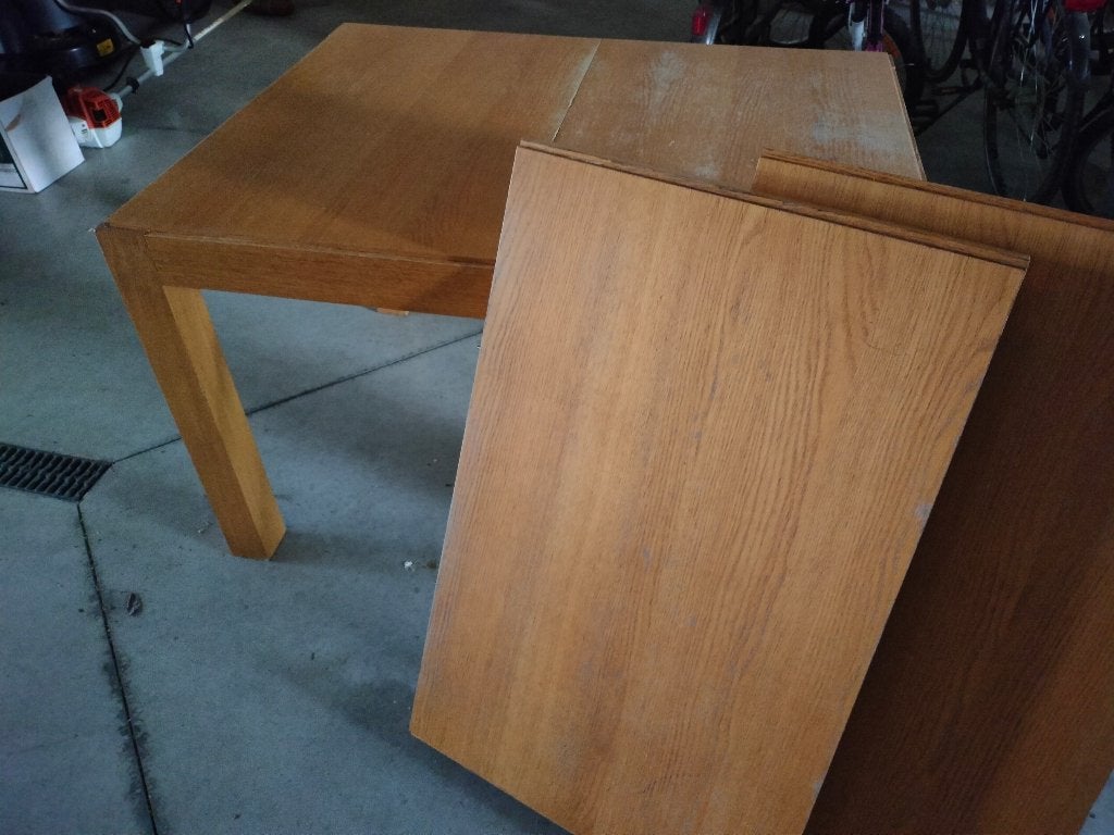Table 4-10 personnes Bois plaqué, Maison & Meubles, Enlèvement, Utilisé, 50 à 100 cm, Rectangulaire
