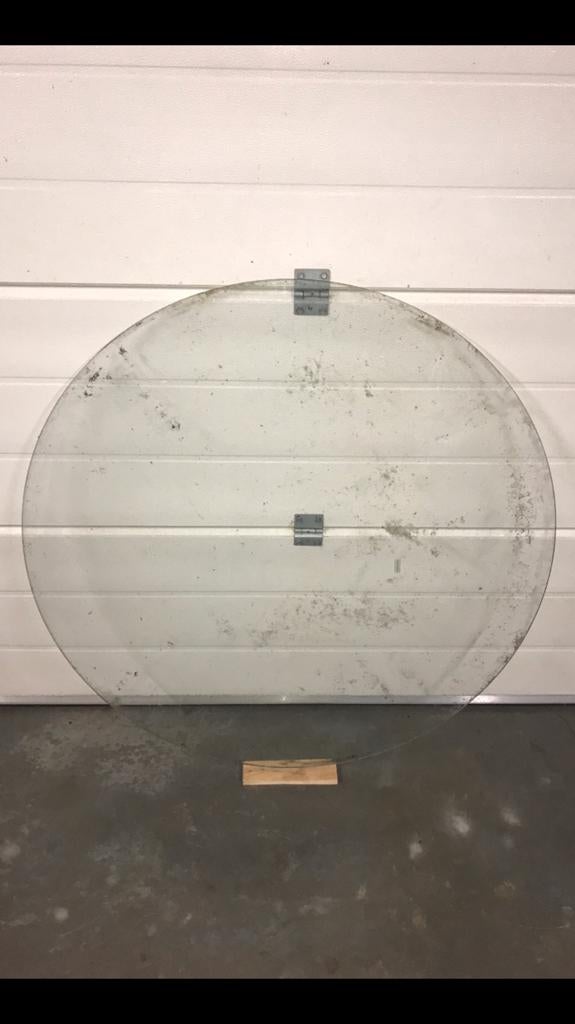 Rond stuk glas, Doe-het-zelf en Bouw, Glas en Ramen, Gebruikt, 80 tot 120 cm, 80 tot 120 cm, Ophalen of Verzenden