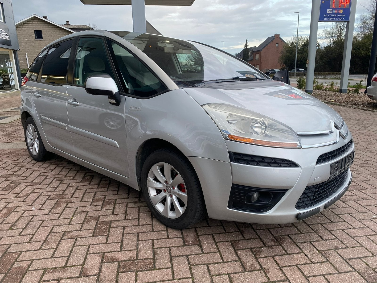Citroën C4 Picasso 1.6 - ESSENCE - AIRCO - 175.000km - 2008, Autos, Argent ou Gris, Achat, 1590 cm³, Beige