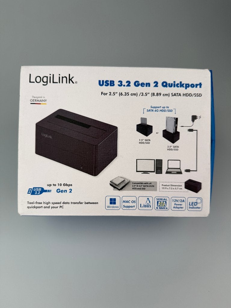 Gloednieuw Docking Station USB 3.2 Gen 2 Quickport, Docking station, Nieuw, Ophalen of Verzenden, LogiLink
