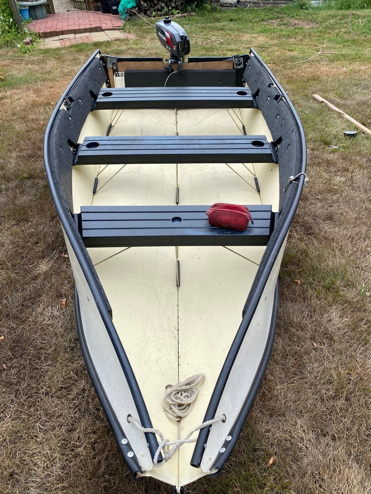 Bateau pliable à vendre, Sports nautiques & Bateaux, Jusqu'à 10 ch, Enlèvement, Utilisé, Moteur hors-bord