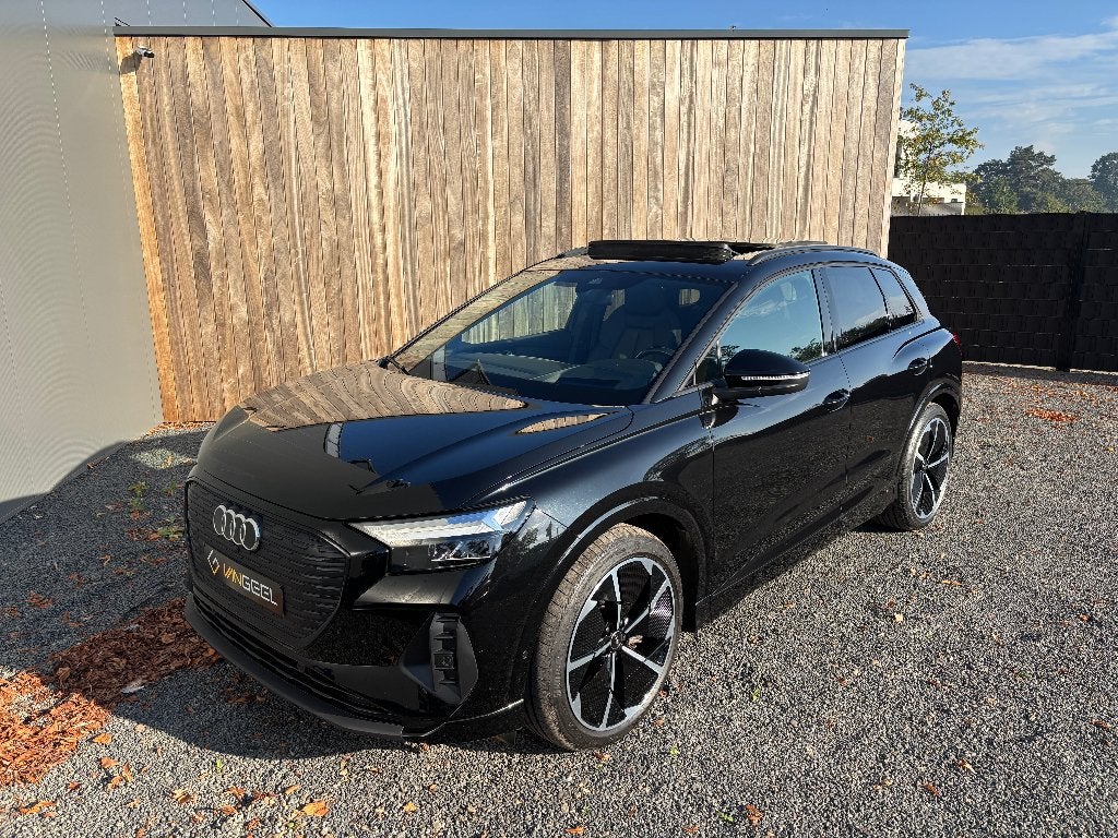 Audi Q4 E-Tron, Auto's, Automaat, Achterwielaandrijving, Zwart, Leder