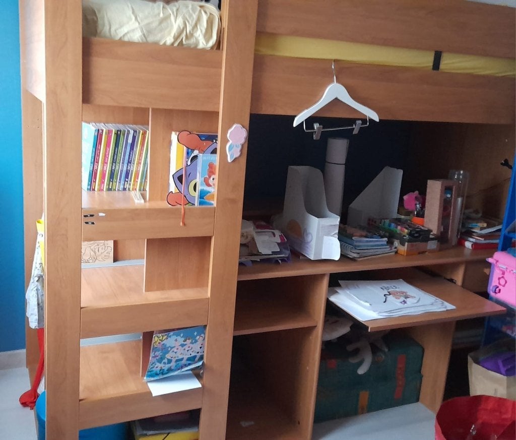 Lit mezzanine Bureau, 90 cm, Une personne, 180 à 200 cm, Enlèvement