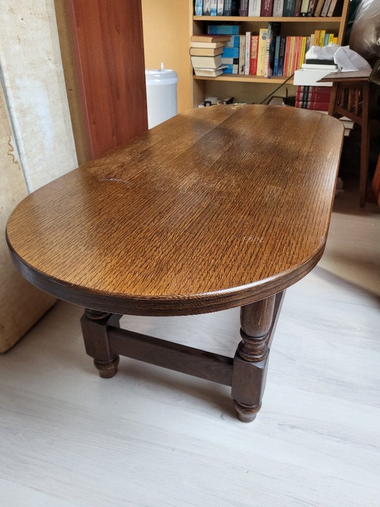 Salontafel Vol hout Eik, Ophalen, Gebruikt, 100 tot 150 cm, Eikenhout