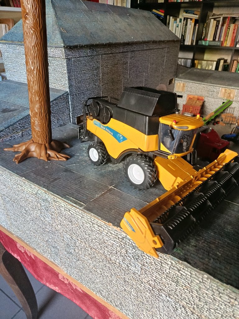 Moissonneuse New Holland CR9090 New-Ray, Hobby & Loisirs créatifs, Voitures miniatures | 1:32, Enlèvement ou Envoi, Utilisé, Tracteur et Agriculture