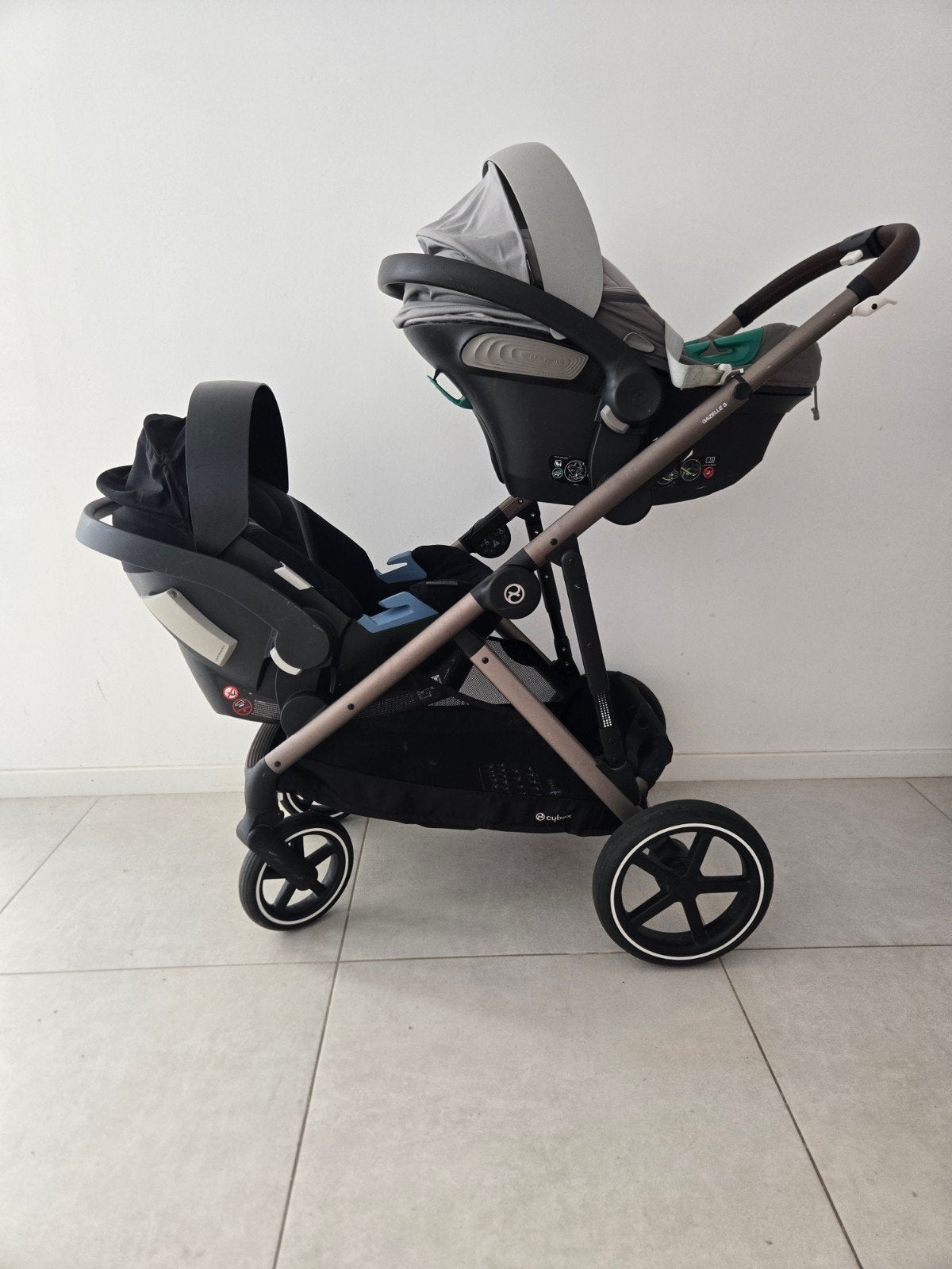 poussette double Cybex Gazelle s, Enfants & Bébés, Enlèvement, Utilisé, Autres marques, Modèle duo