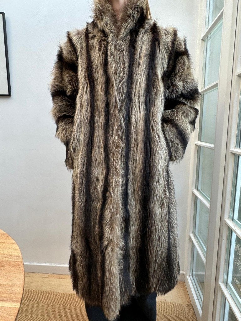 Magnifique manteau vintage Yves Saint Laurent en fourrure, Taille 38/40 (M), Enlèvement ou Envoi, Comme neuf, Multicolore