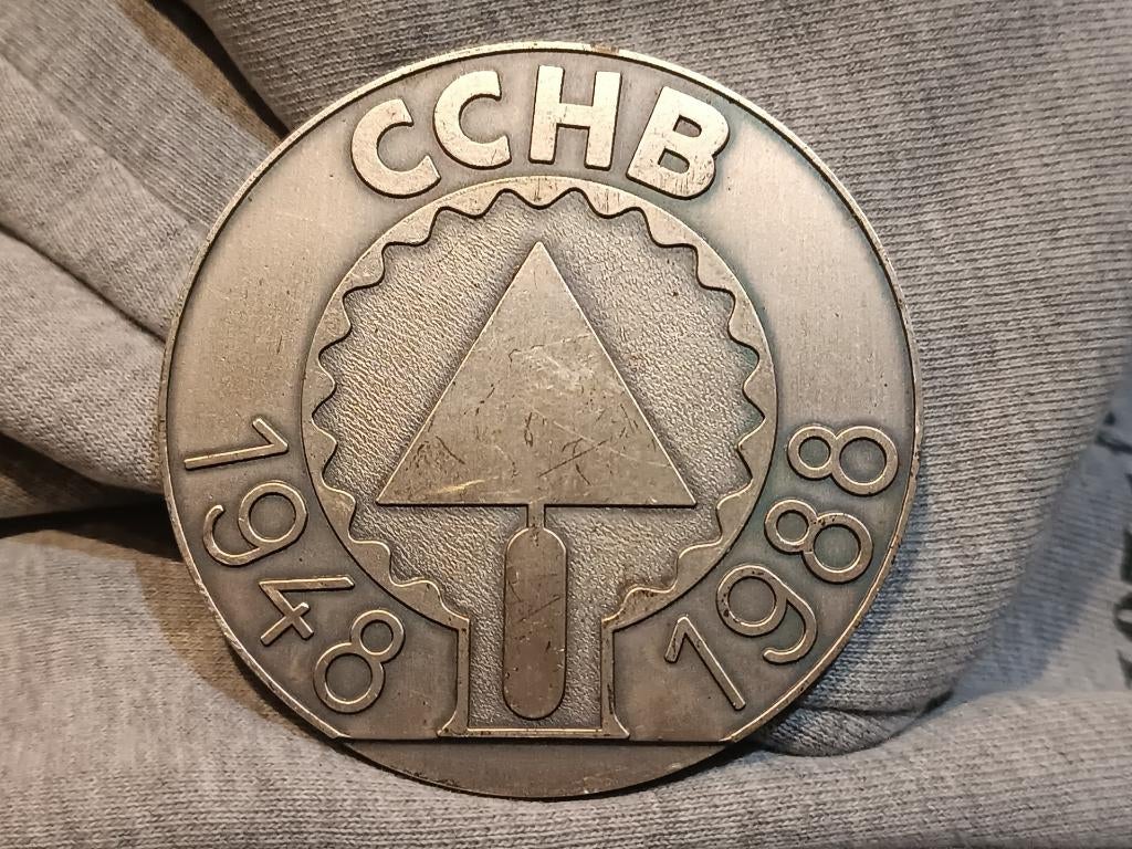 medaille CCHB 1948-1988 - beroepsverbond Turnhout, Postzegels en Munten, Ophalen of Verzenden, Overige materialen