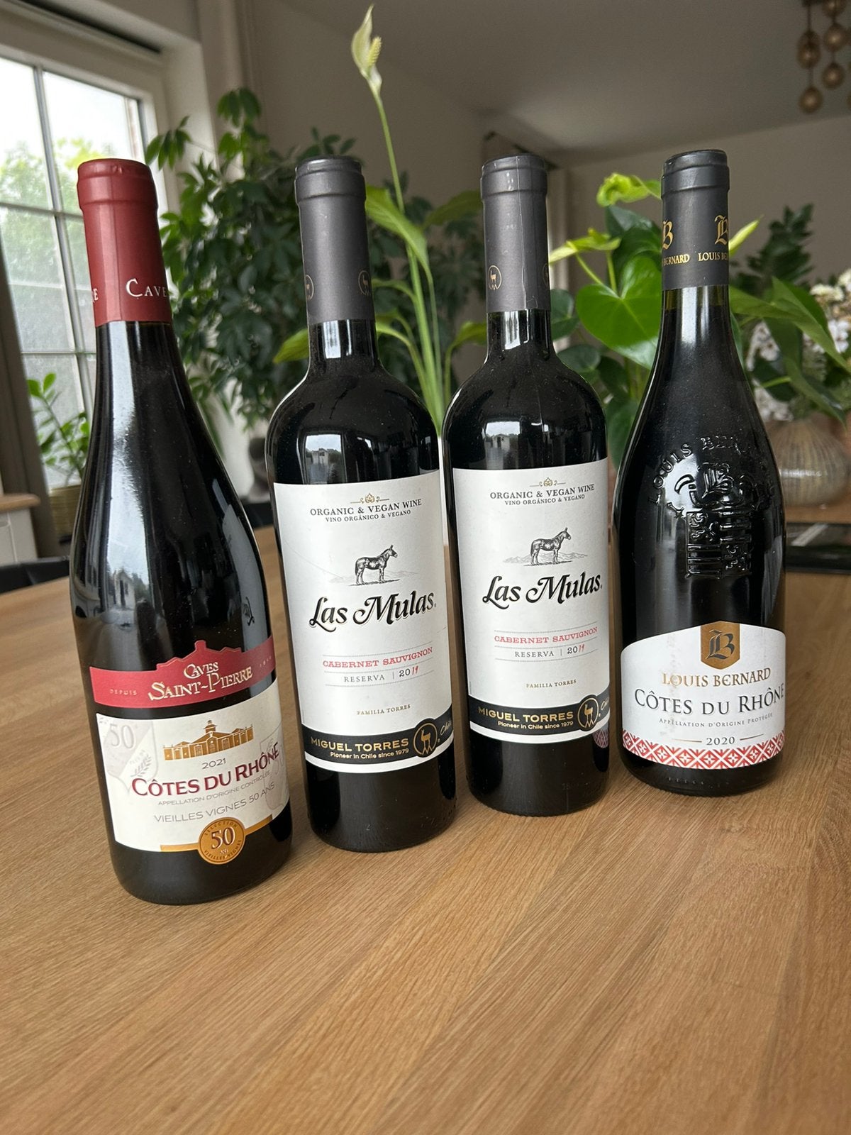 4rode verschillende flessen zeer lekkere wijnen, Collections, Neuf, Enlèvement ou Envoi, Pleine, Vin rouge
