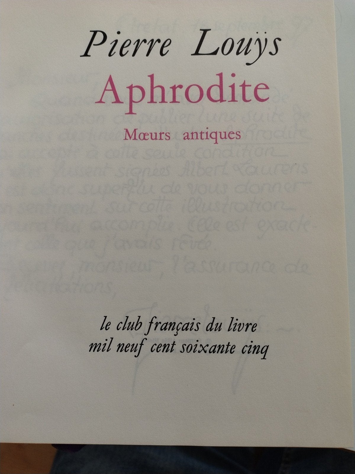 Aphrodité, Ophalen of Verzenden, Gelezen, Pierre Louys