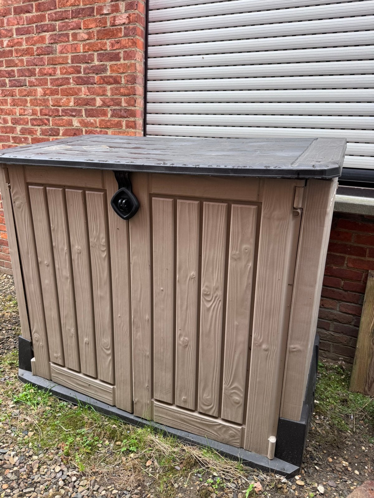 Keter Store It Out Midi opbergbox tuin beige 880 liter, Tuin en Terras, Ophalen, Zo goed als nieuw