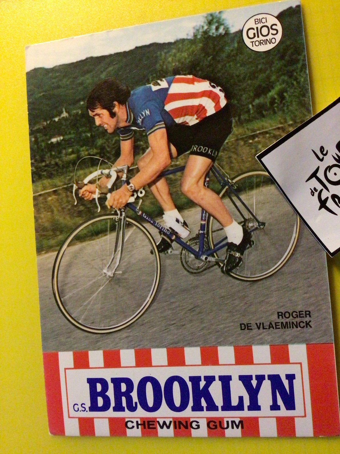wielerkaart   team  brooklyn gios  roger  de vlaeminck, Verzenden, Zo goed als nieuw