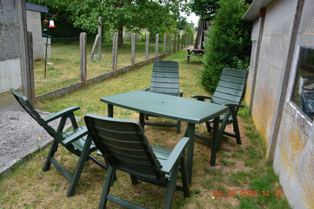 Tuinset Hartman tafel en 4 stoelen, Tuin en Terras, Ophalen, 4 zitplaatsen, Kunststof, Gebruikt