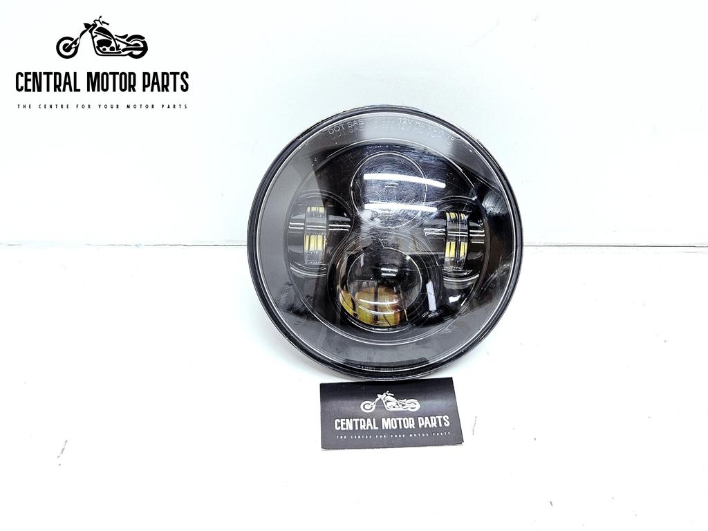 Zwarte 7 inch Koplamp, Motoren, Onderdelen | Harley-Davidson, Gebruikt, Ophalen of Verzenden
