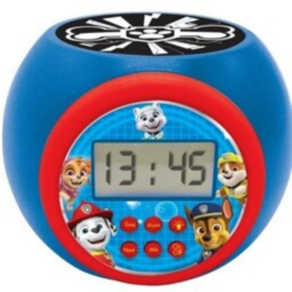 Paw Patrol Projectie Wekker met Timer, Nieuw, Ophalen of Verzenden, Draadloos, Blauw